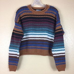Vintage women oversize crop sweater